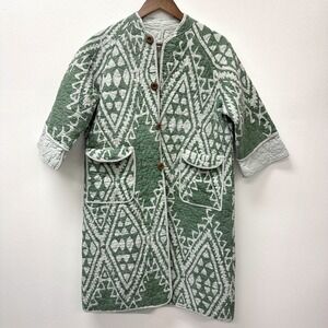 Jungalow Quilted 3/4 Sleeve Long Jacket XS/S